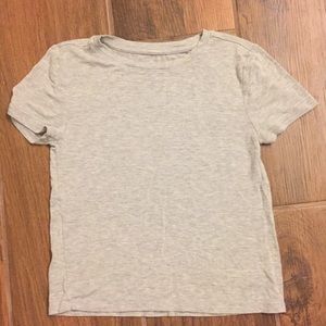 Light Gray Crop Ruby Tee